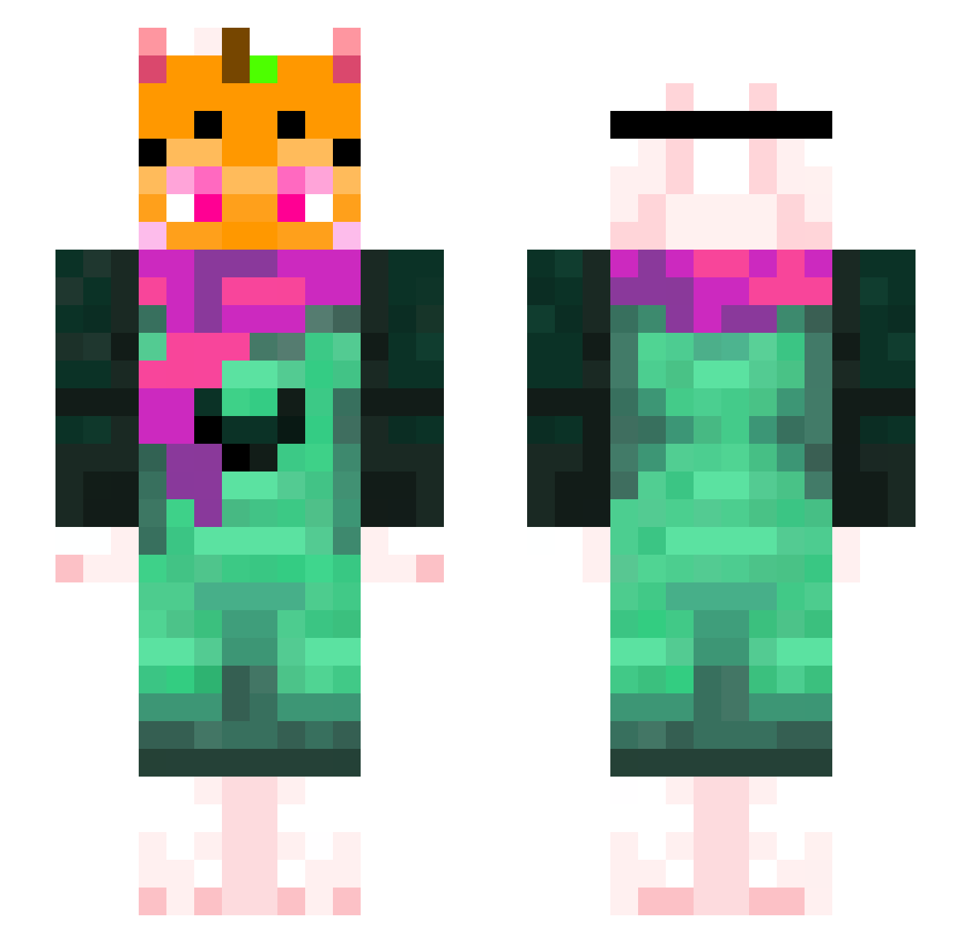 kkr0ngiee Minecraft skin, front and back view