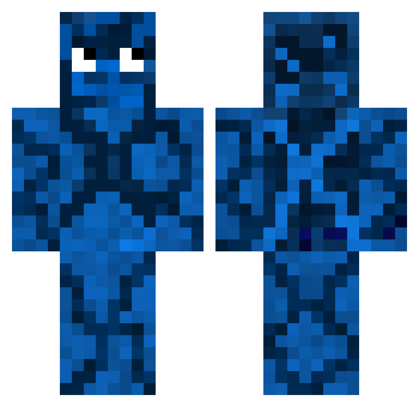 Prynceflame Minecraft skin, front and back view