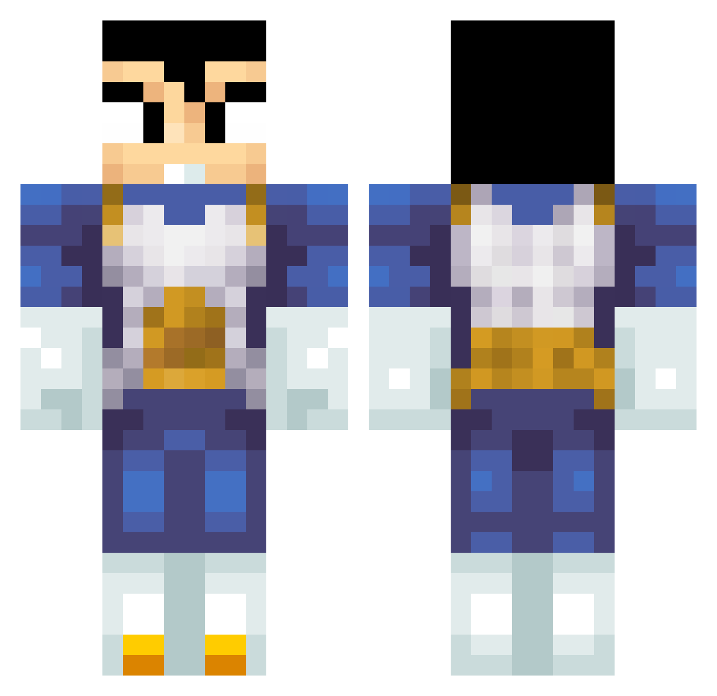 hornydave69 Minecraft skin, front and back view