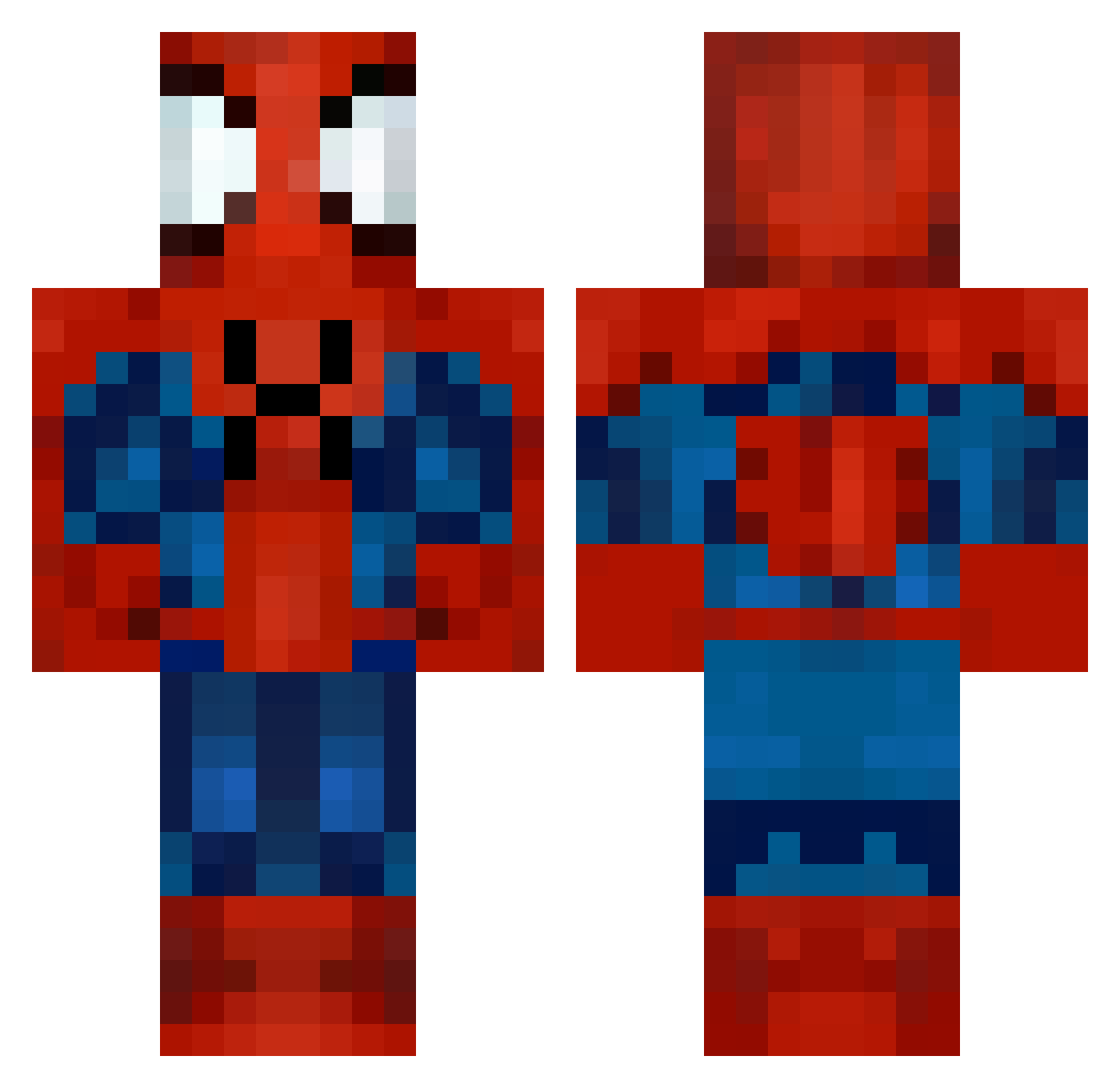 ROM29 Minecraft skin, front and back view
