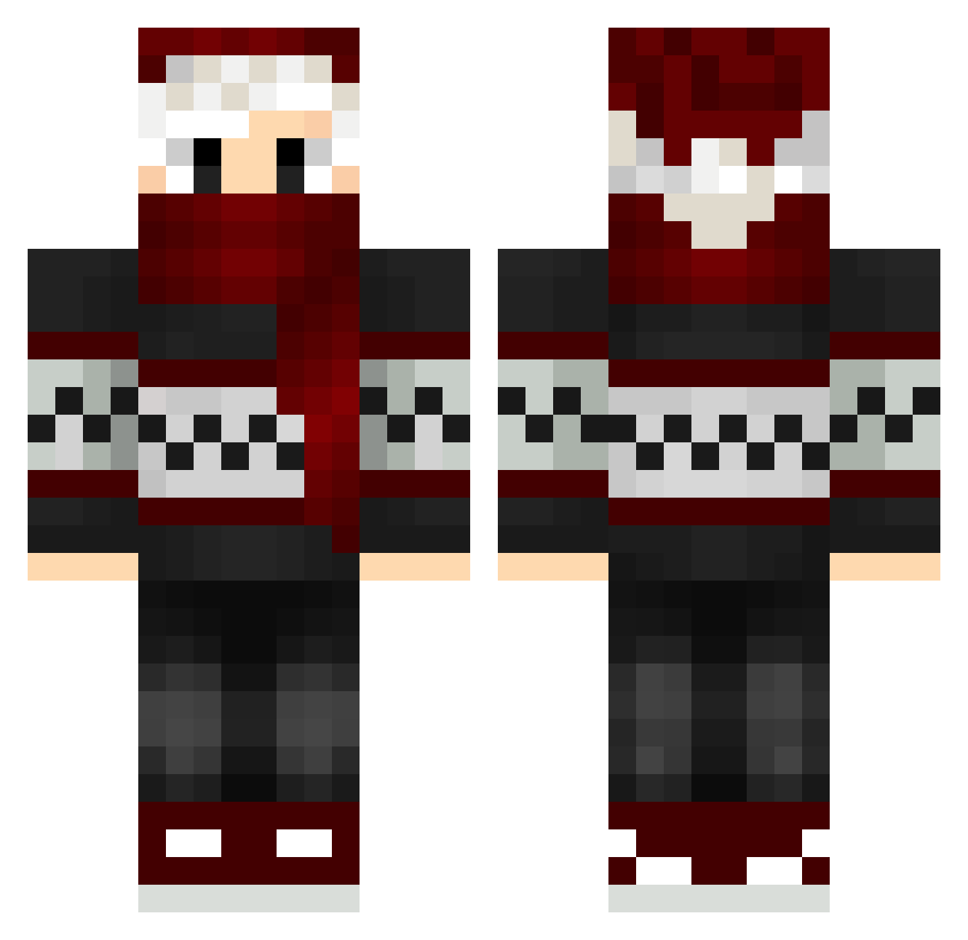 Buckyzinho_ Minecraft skin, front and back view