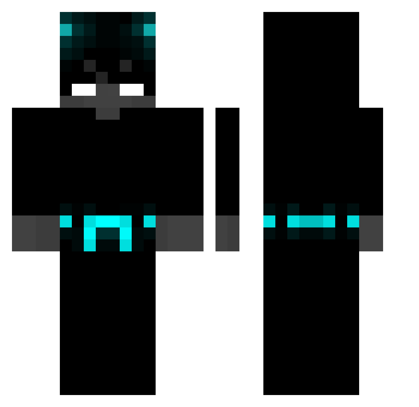 Rhinophino Minecraft skin, front and back view