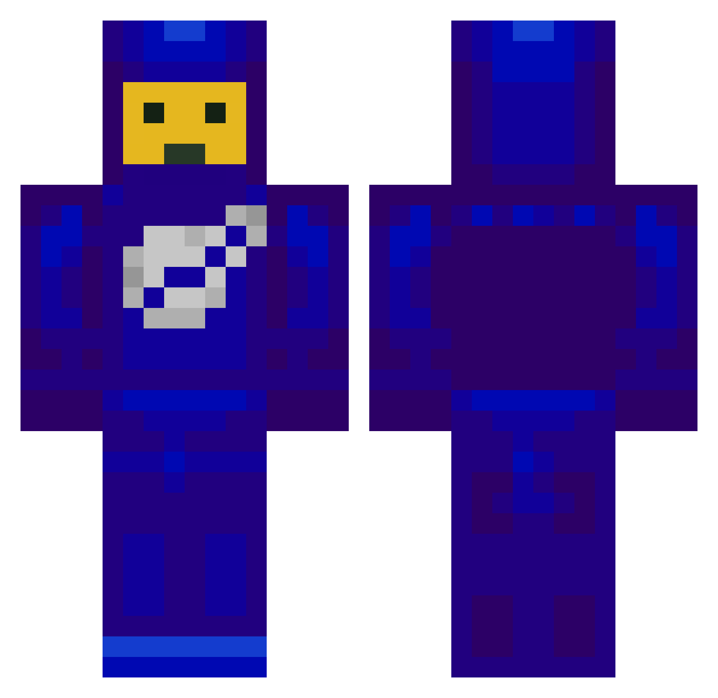 DylanPvP_ Minecraft skin, front and back view