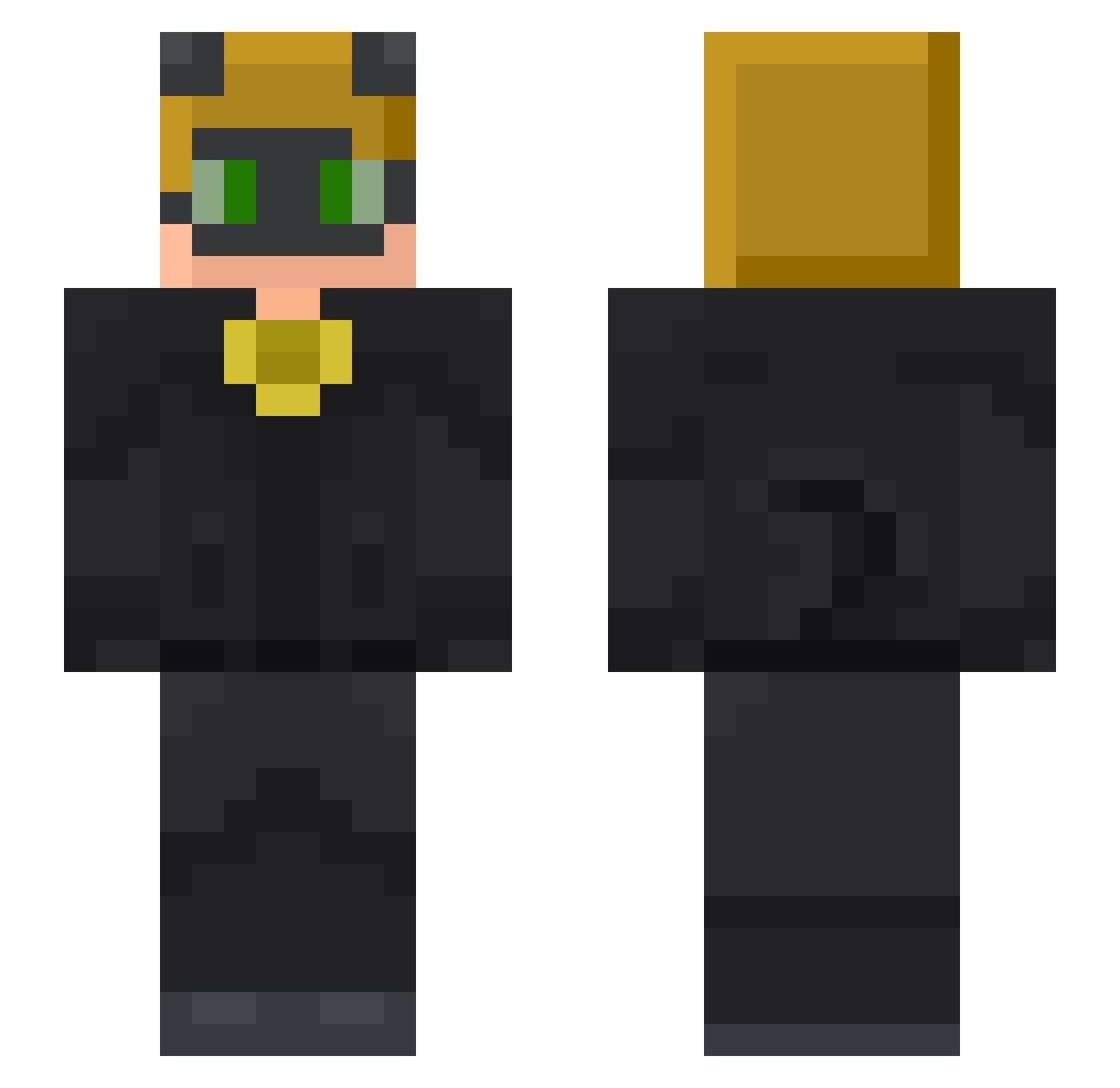 momoice Minecraft skin, front and back view