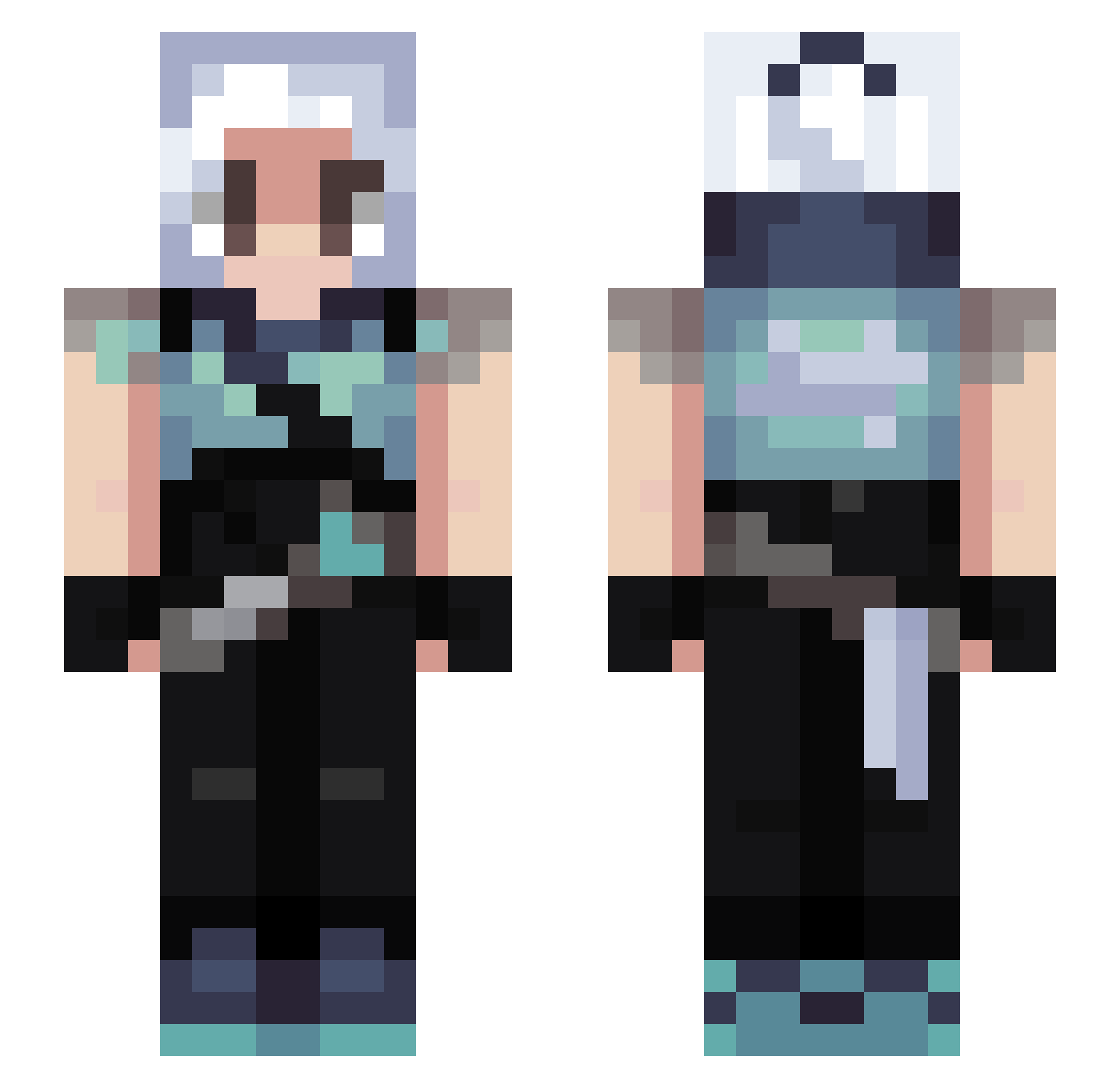 baloknee Minecraft skin, front and back view