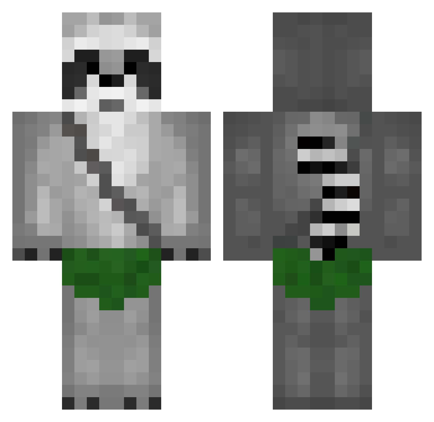 notkolo Minecraft skin, front and back view