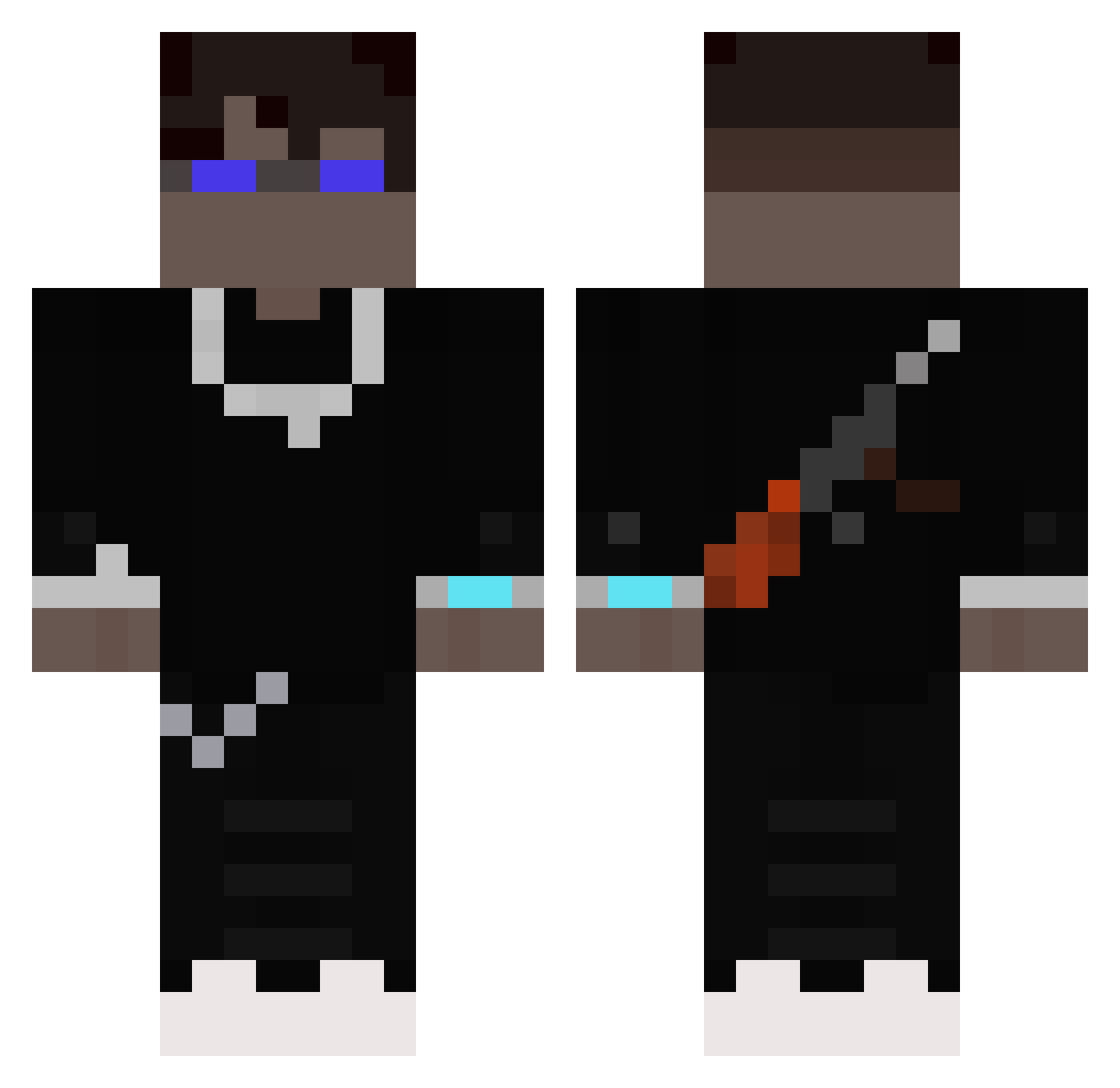 1BADZIN Minecraft skin, front and back view