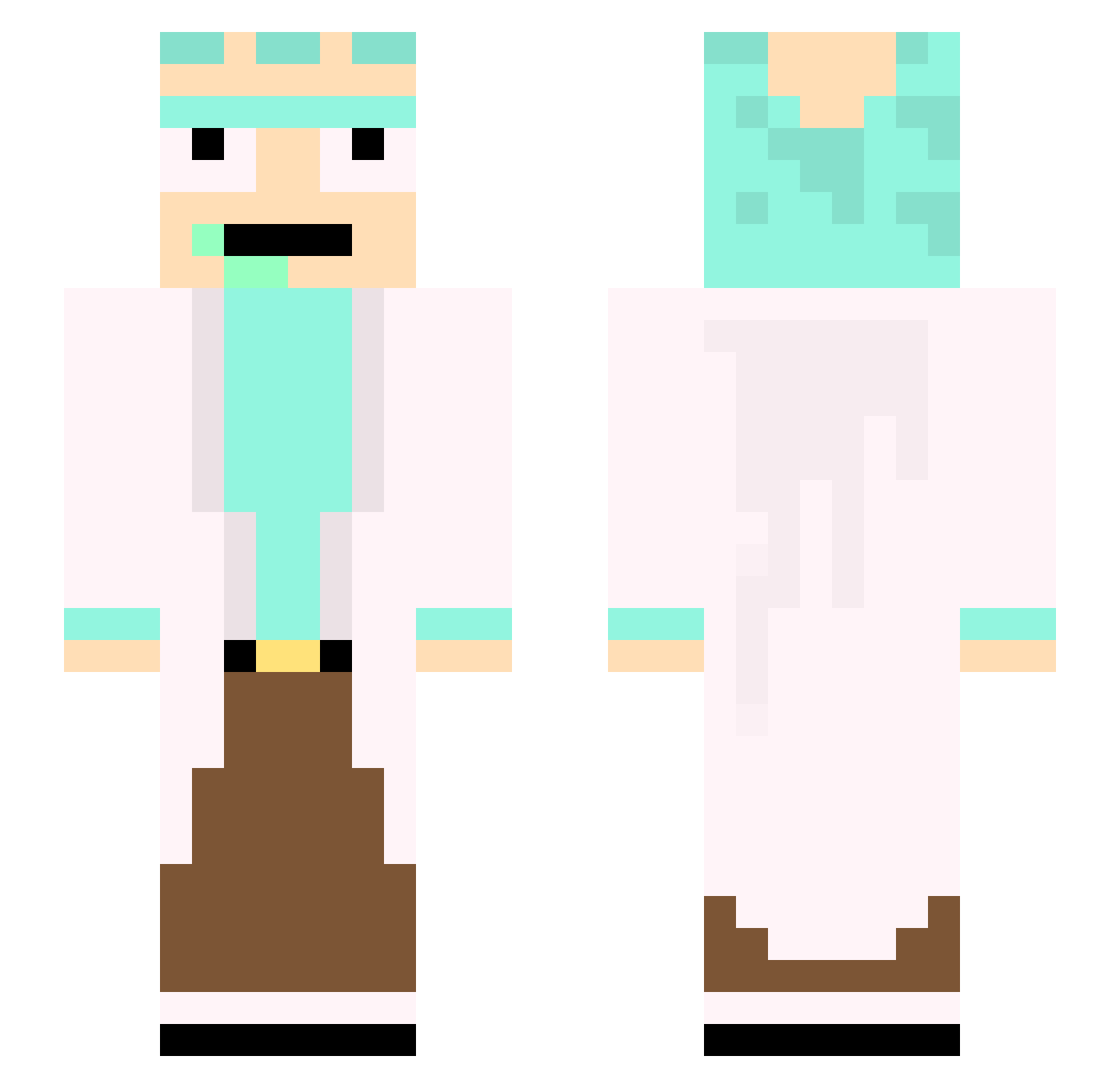Iwiny_Rondo Minecraft skin, front and back view