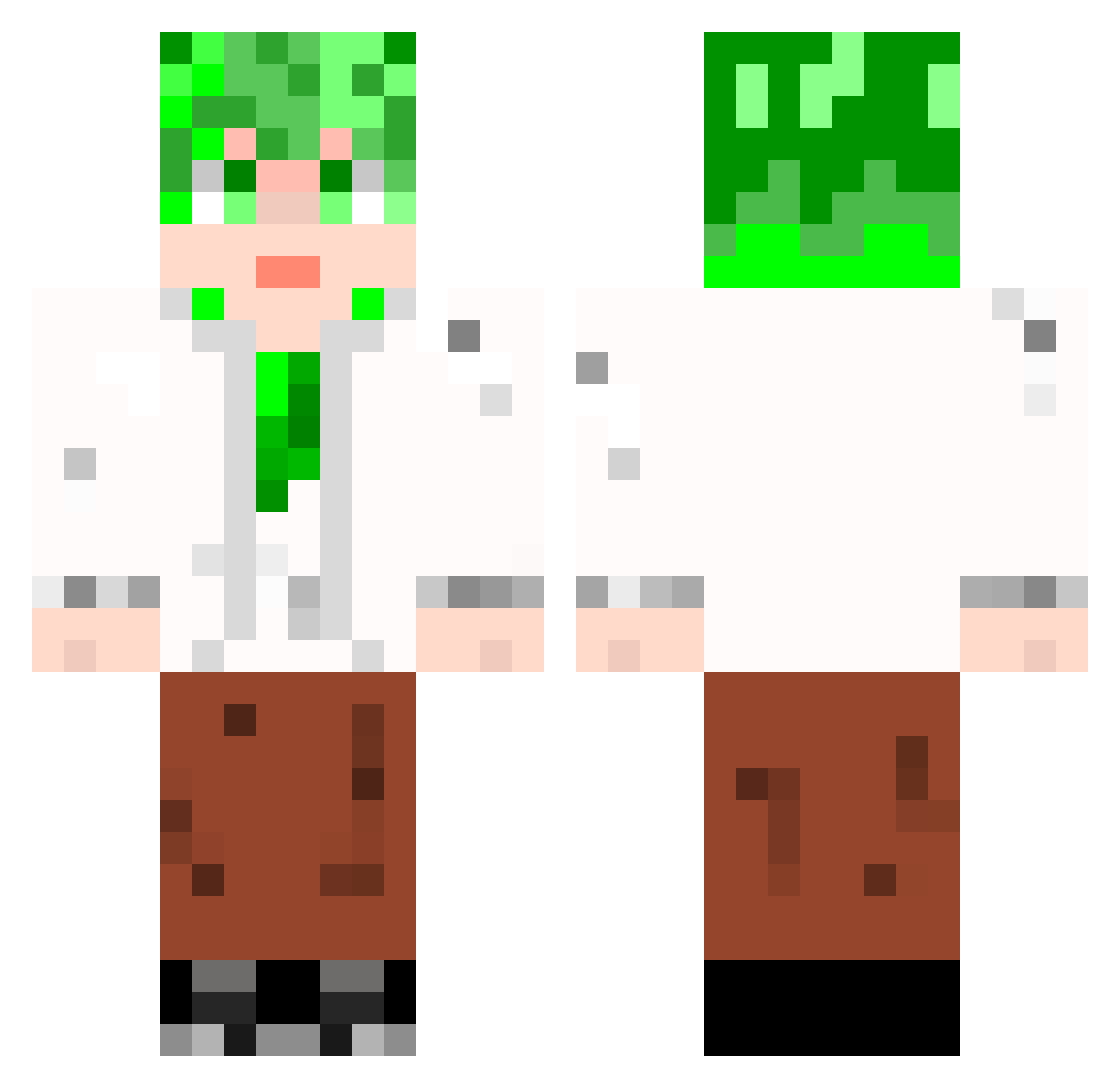 maneteek_1 Minecraft skin, front and back view