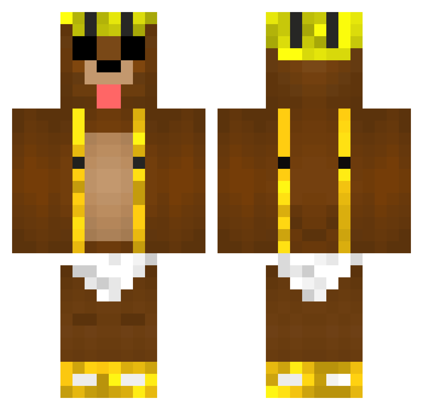 poteres Minecraft skin, front and back view