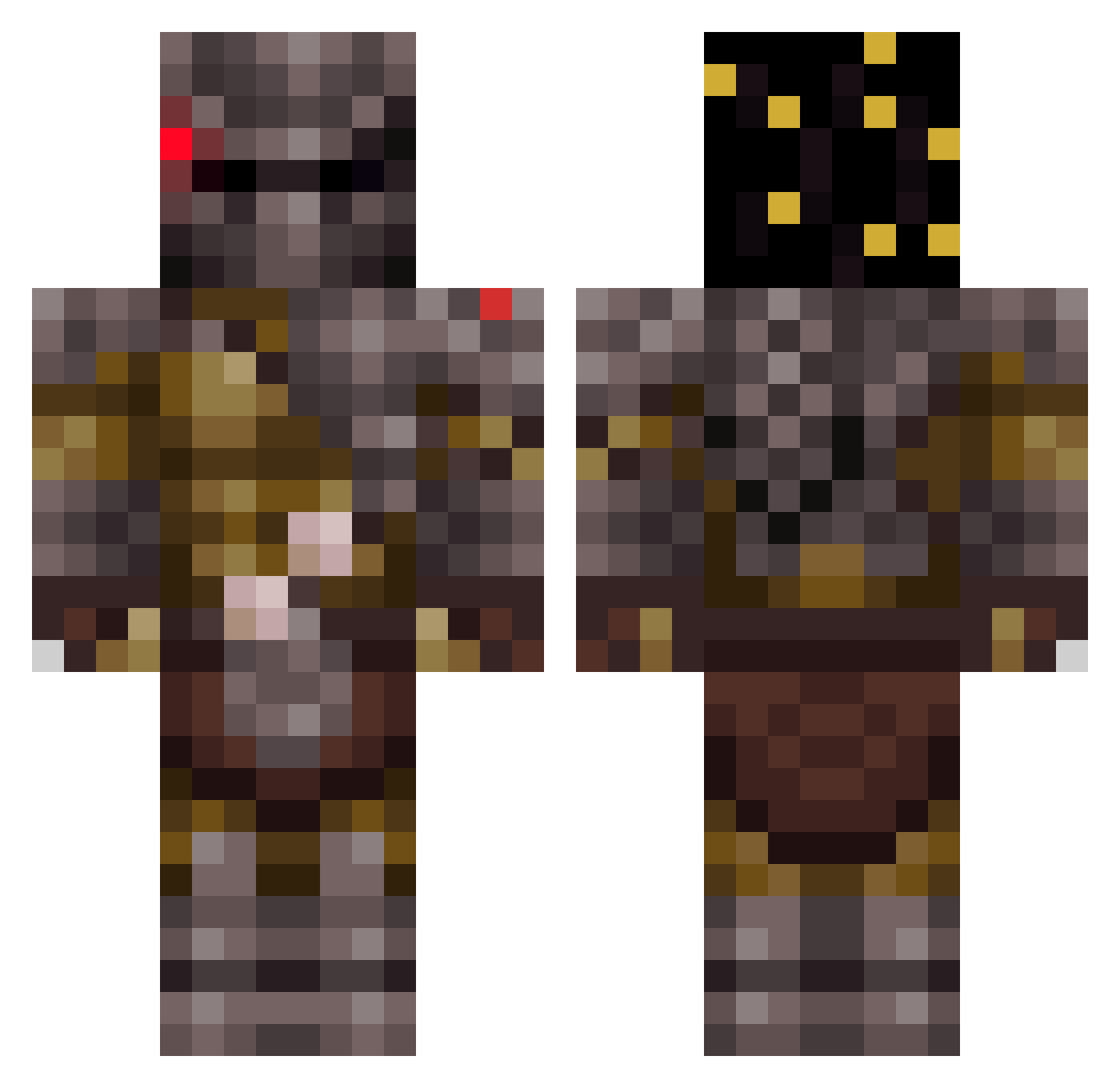 btower09 Minecraft skin, front and back view