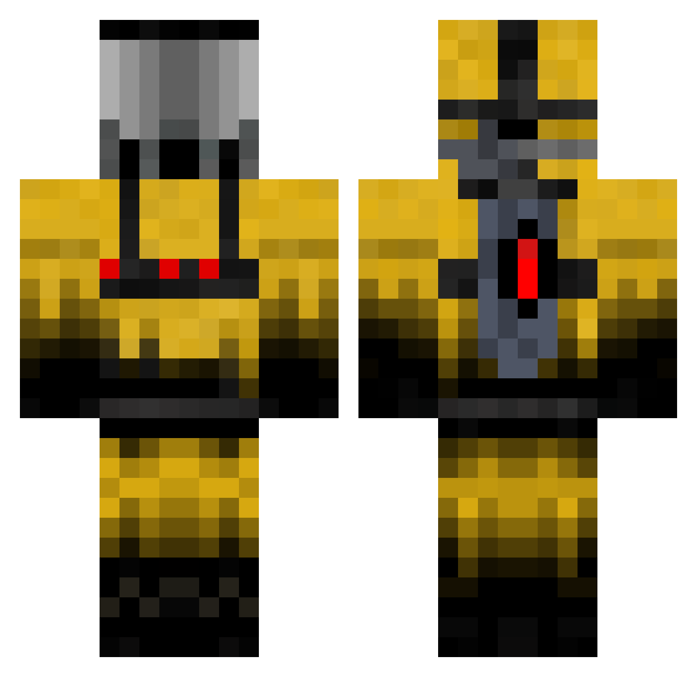 KSpyce99 Minecraft skin, front and back view