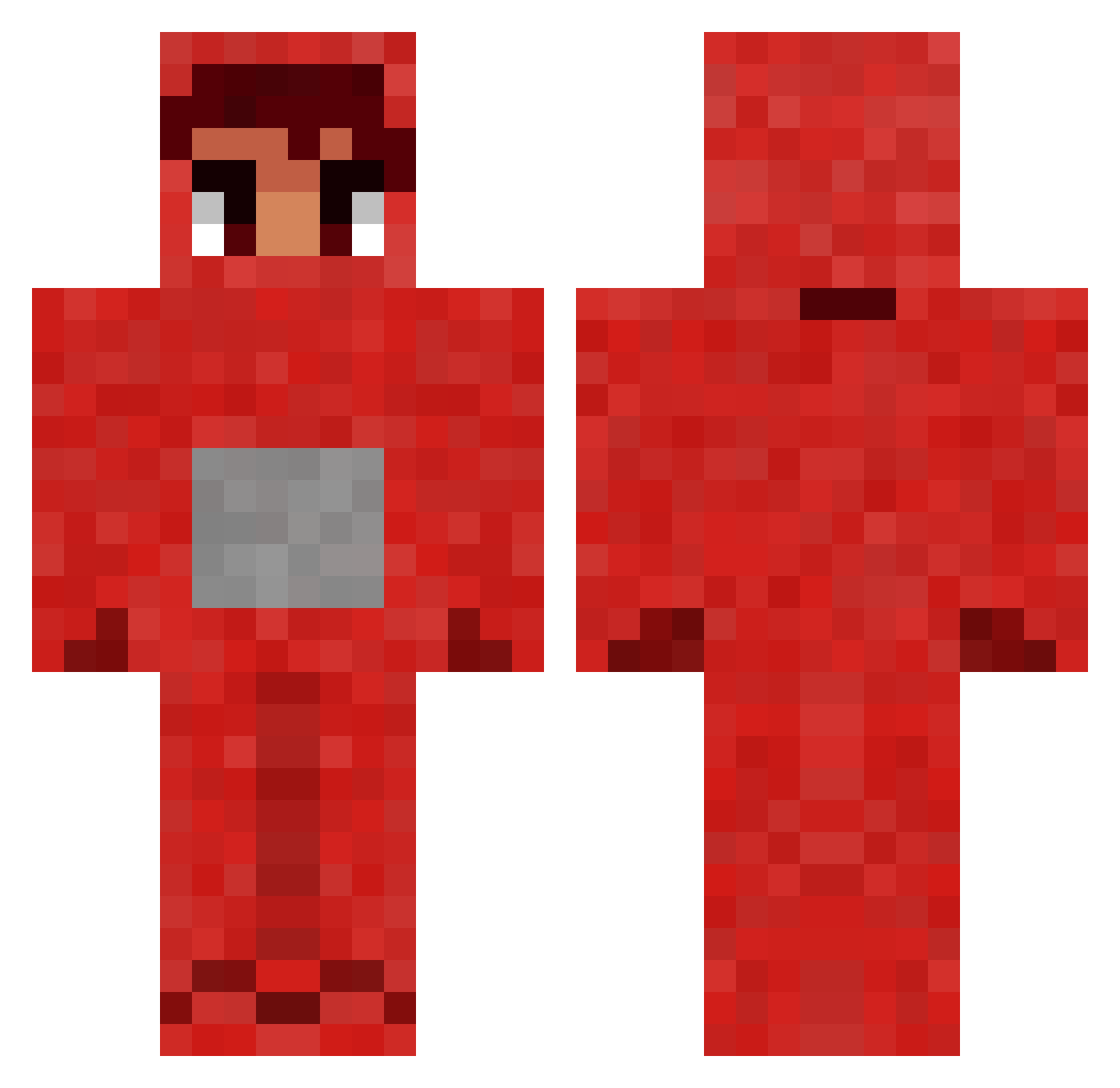 Sumoss Minecraft skin, front and back view