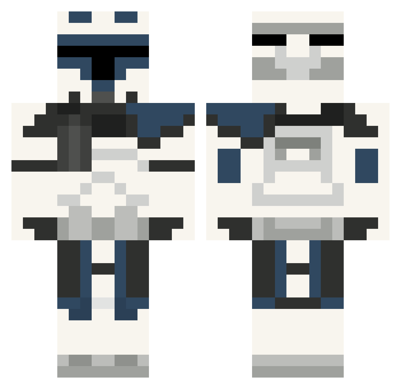 Cap10Rex Minecraft skin, front and back view