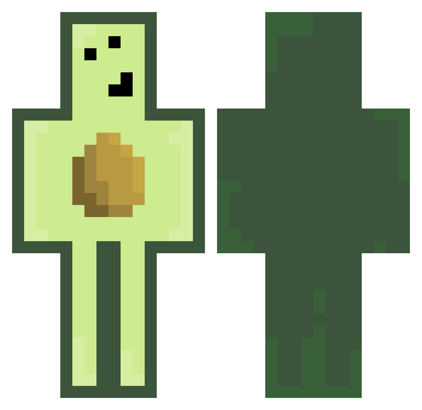 UrdhadhWoven Minecraft skin, front and back view