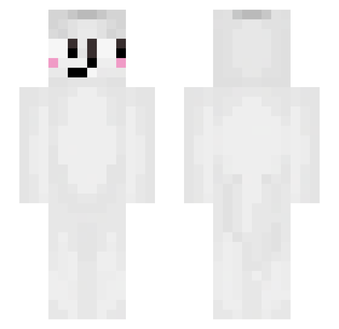 crazykamado Minecraft skin, front and back view