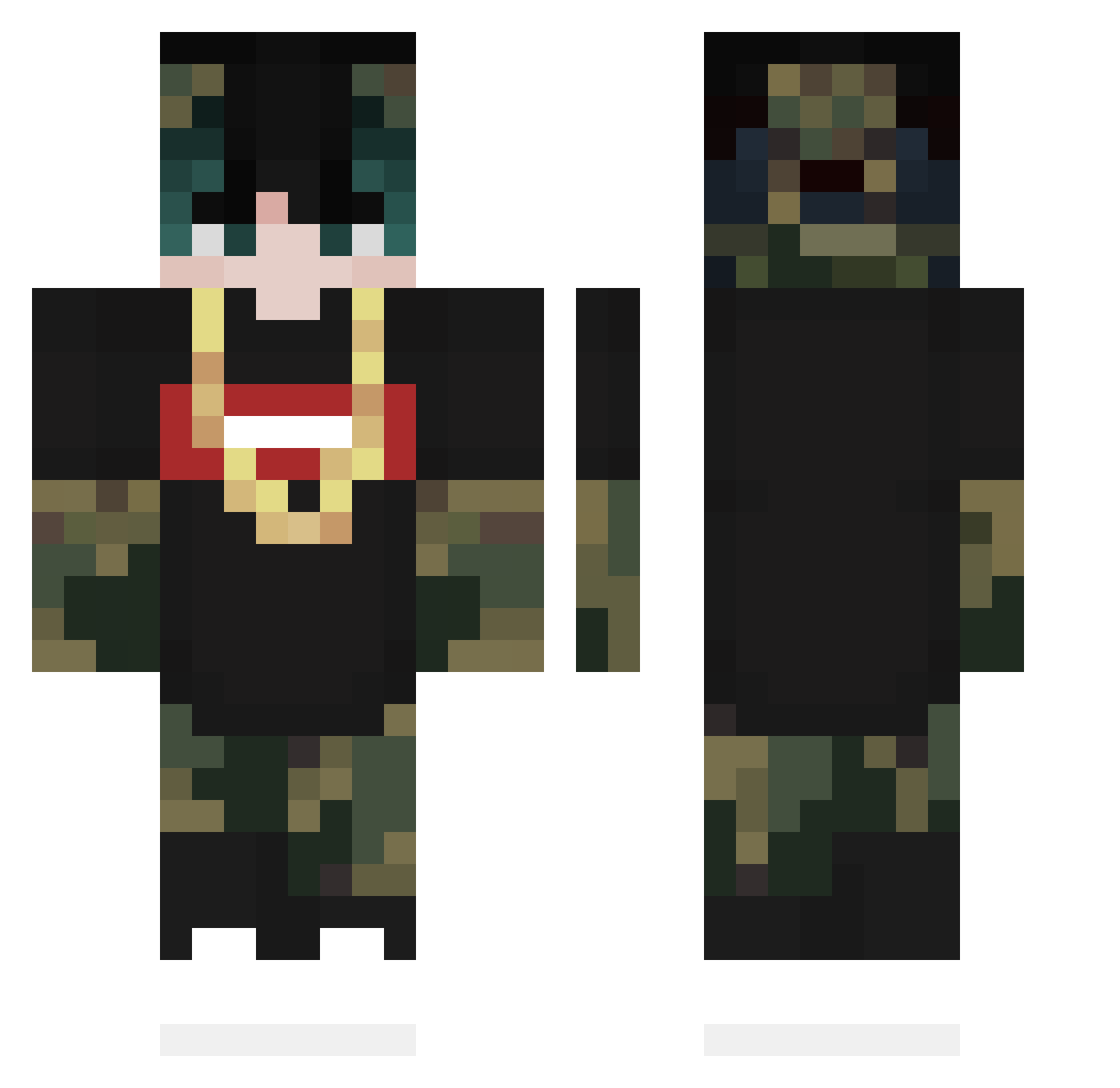 Sprite_3D Minecraft skin, front and back view