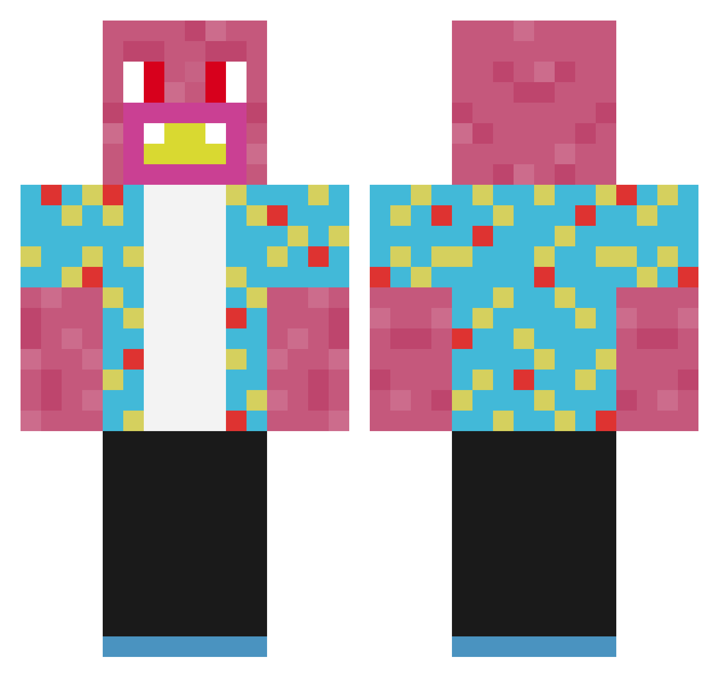 dookie_balls Minecraft skin, front and back view