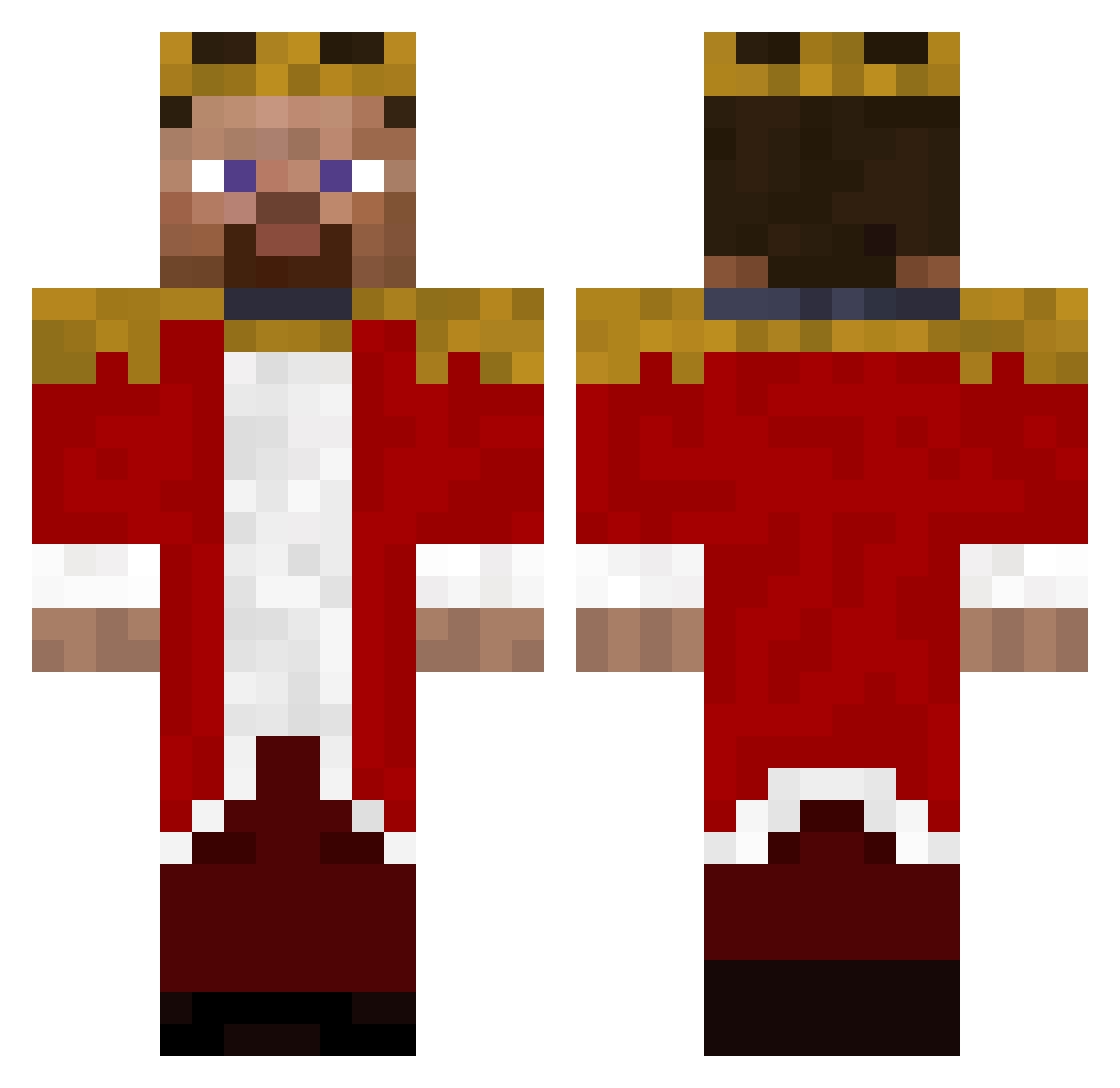 VibingJoe Minecraft skin, front and back view