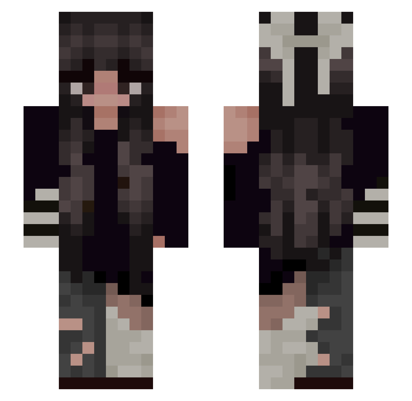 21tomfoolery Minecraft skin, front and back view