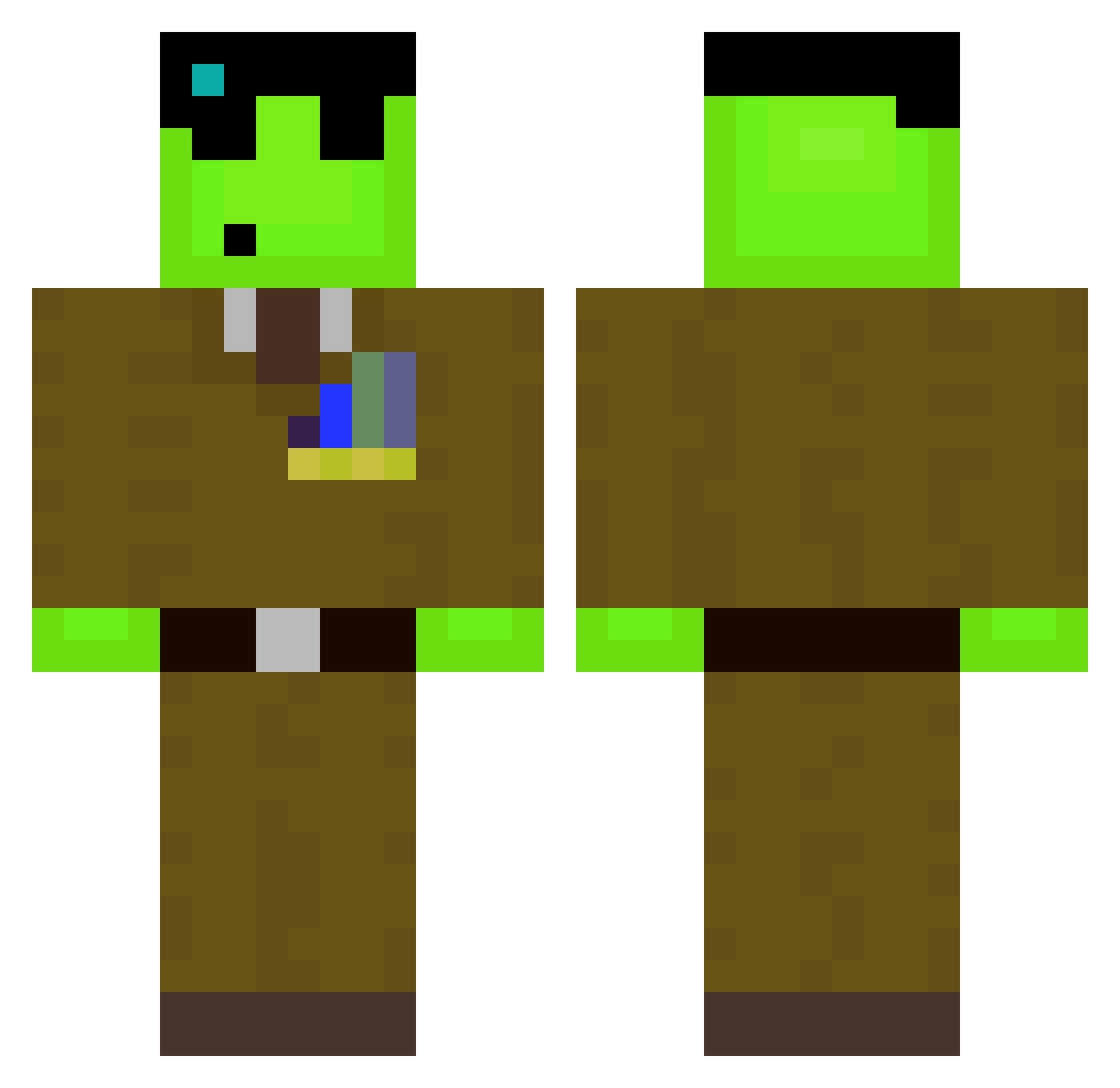 yeetboi10001 Minecraft skin, front and back view