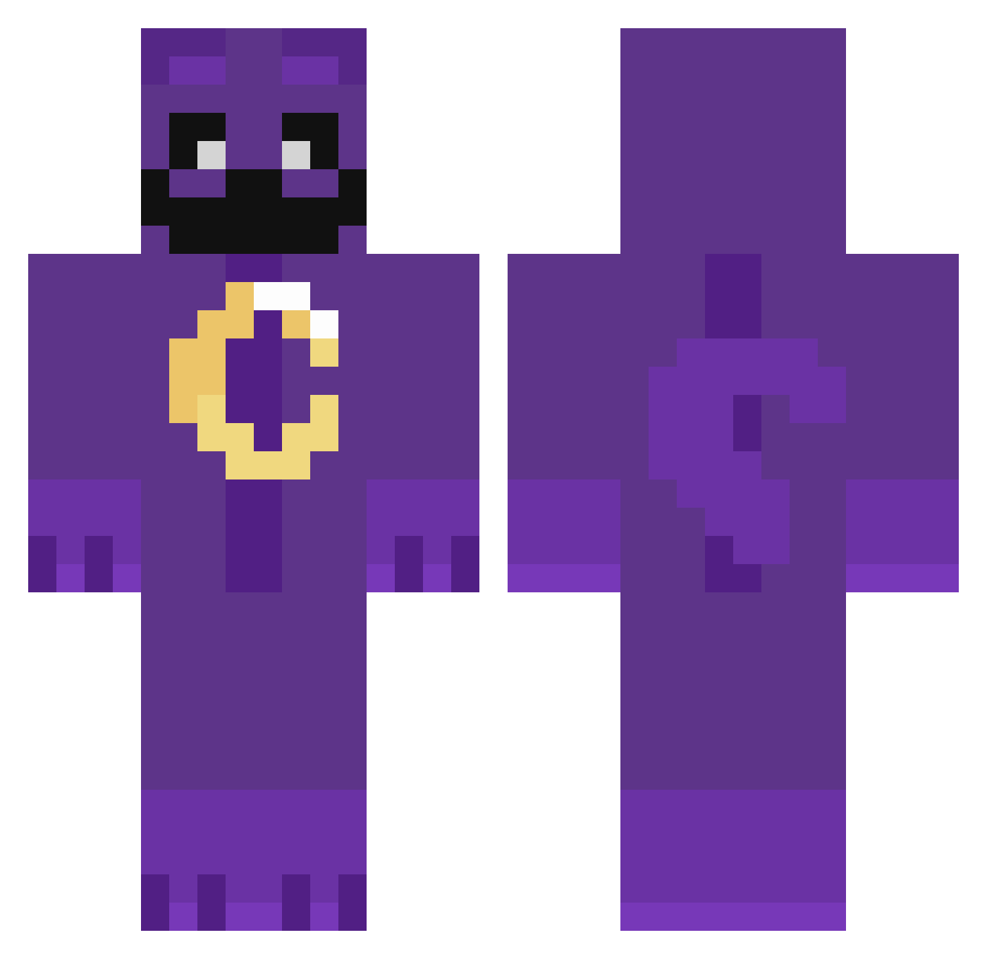 Garciano Minecraft skin, front and back view