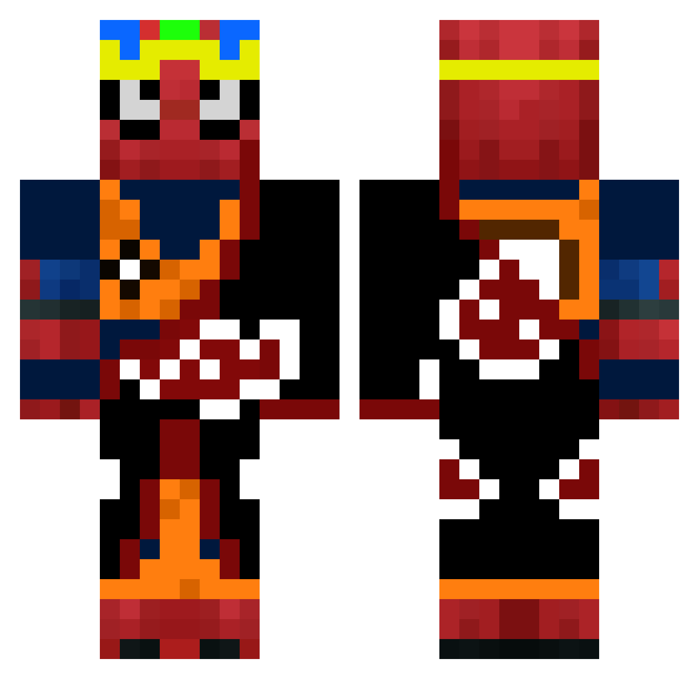 Amo_D_Babo Minecraft skin, front and back view