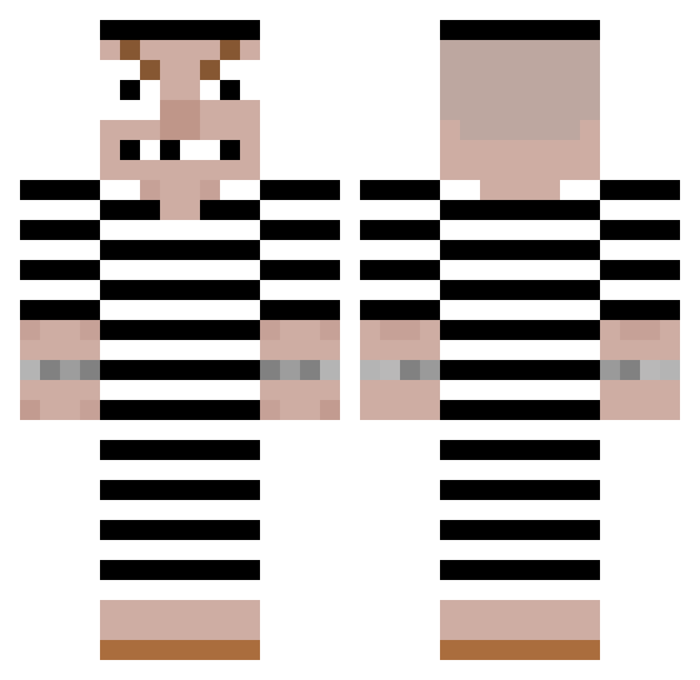 Zek_Lenya Minecraft skin, front and back view