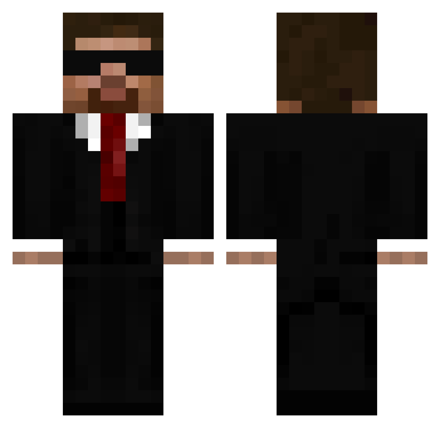 Lucasthenewbie Minecraft skin, front and back view