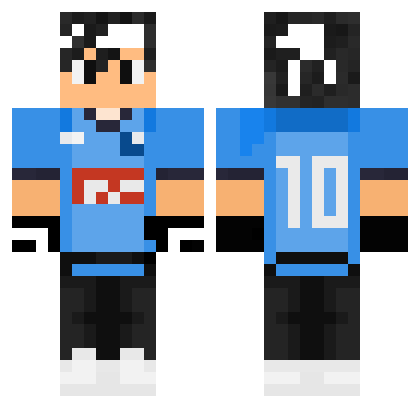 Fondic_ Minecraft skin, front and back view