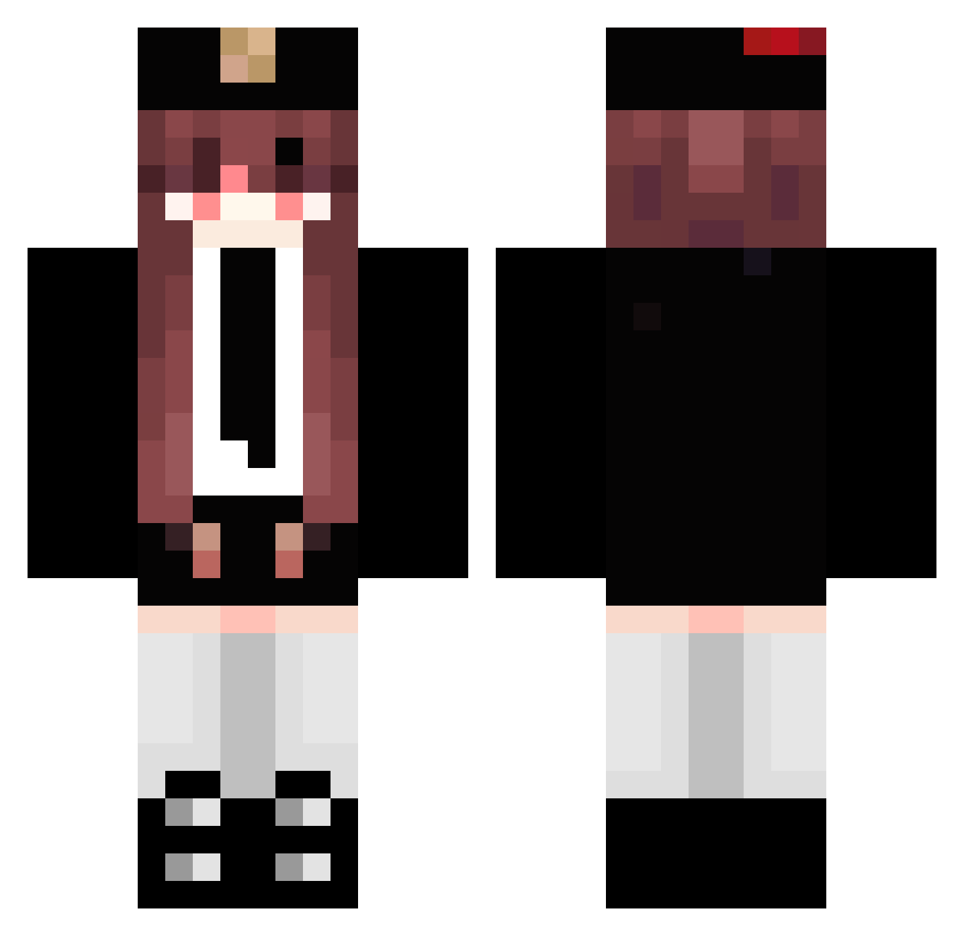 wang1118 Minecraft skin, front and back view