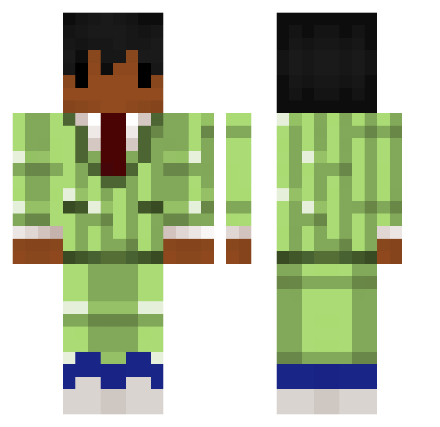 BambooBandit11 Minecraft skin, front and back view