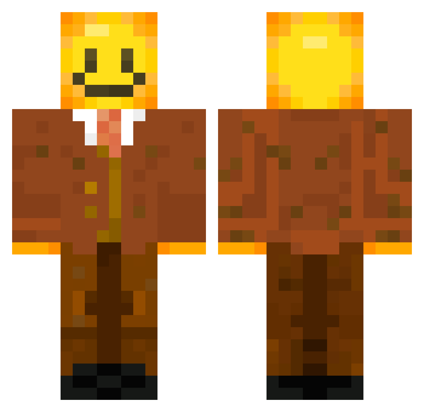 Reiko_99 Minecraft skin, front and back view