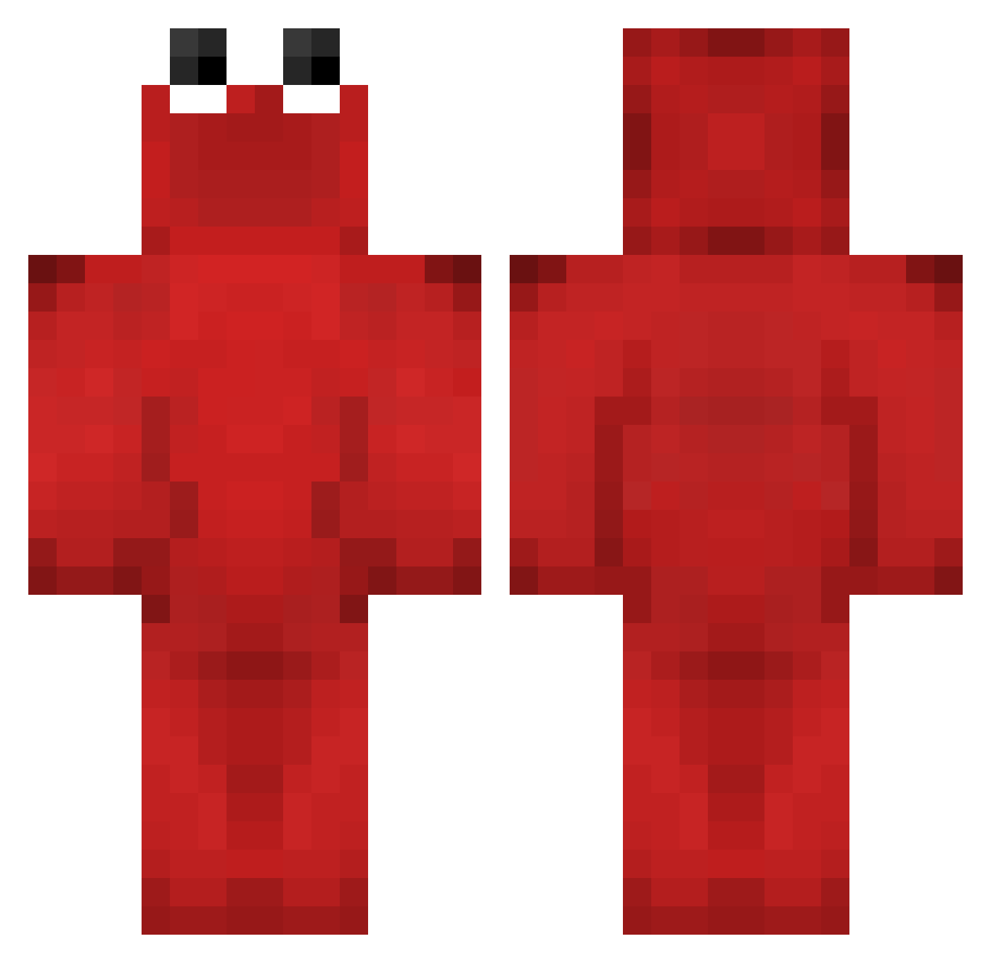 KU_214 Minecraft skin, front and back view