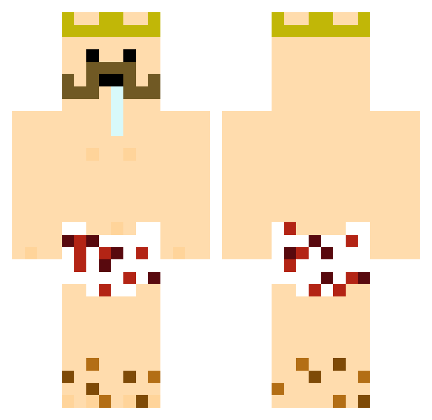KaZper12 Minecraft skin, front and back view