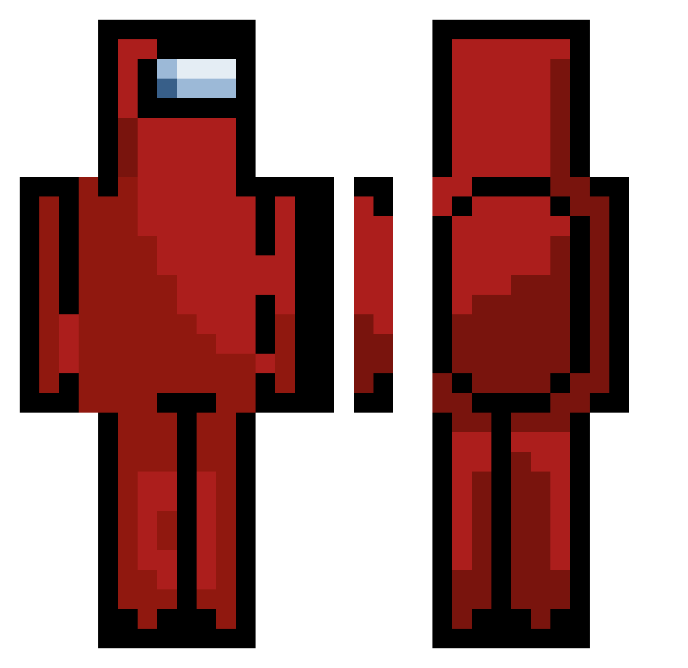 ScranneFrank Minecraft skin, front and back view