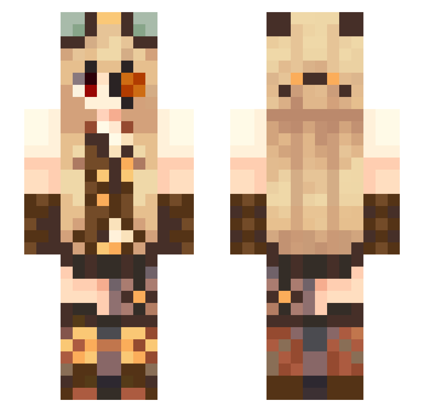 LuminLucio868 Minecraft skin, front and back view
