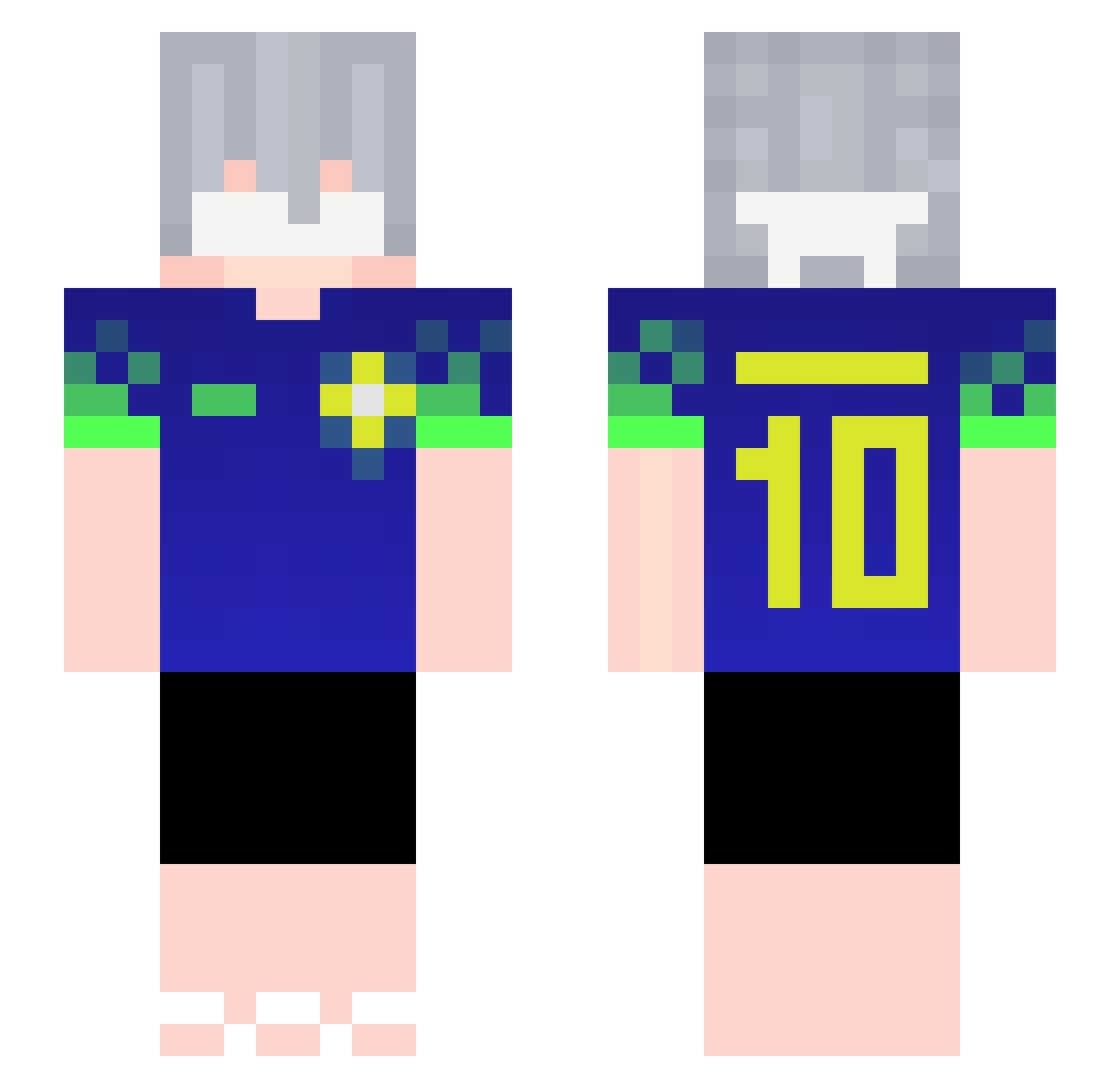 davrsz Minecraft skin, front and back view