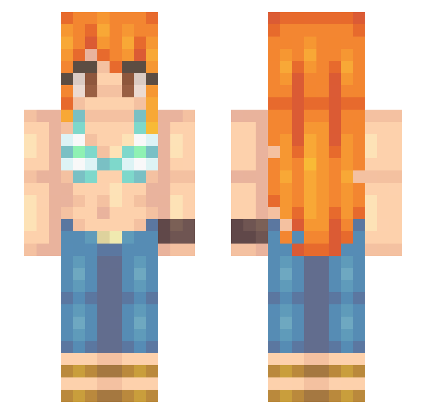 SlothAssassin1 Minecraft skin, front and back view