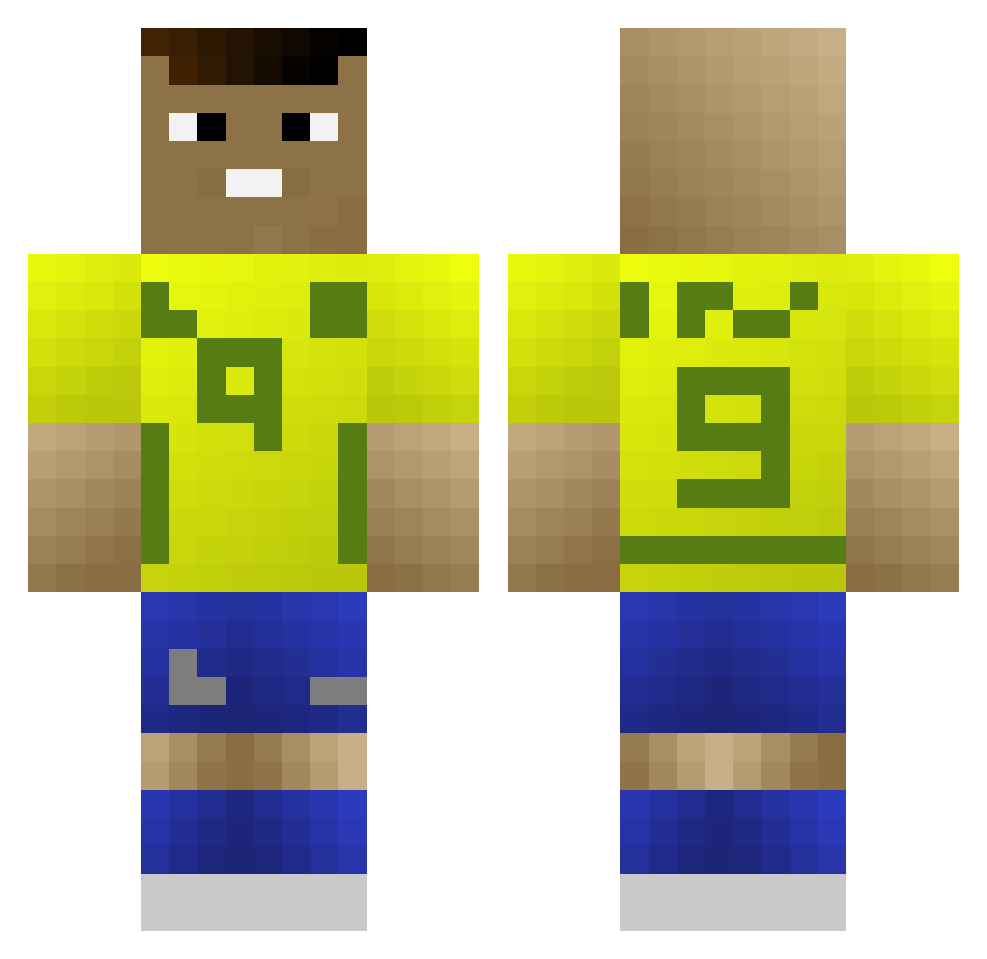 myNameIsDuh_ Minecraft skin, front and back view