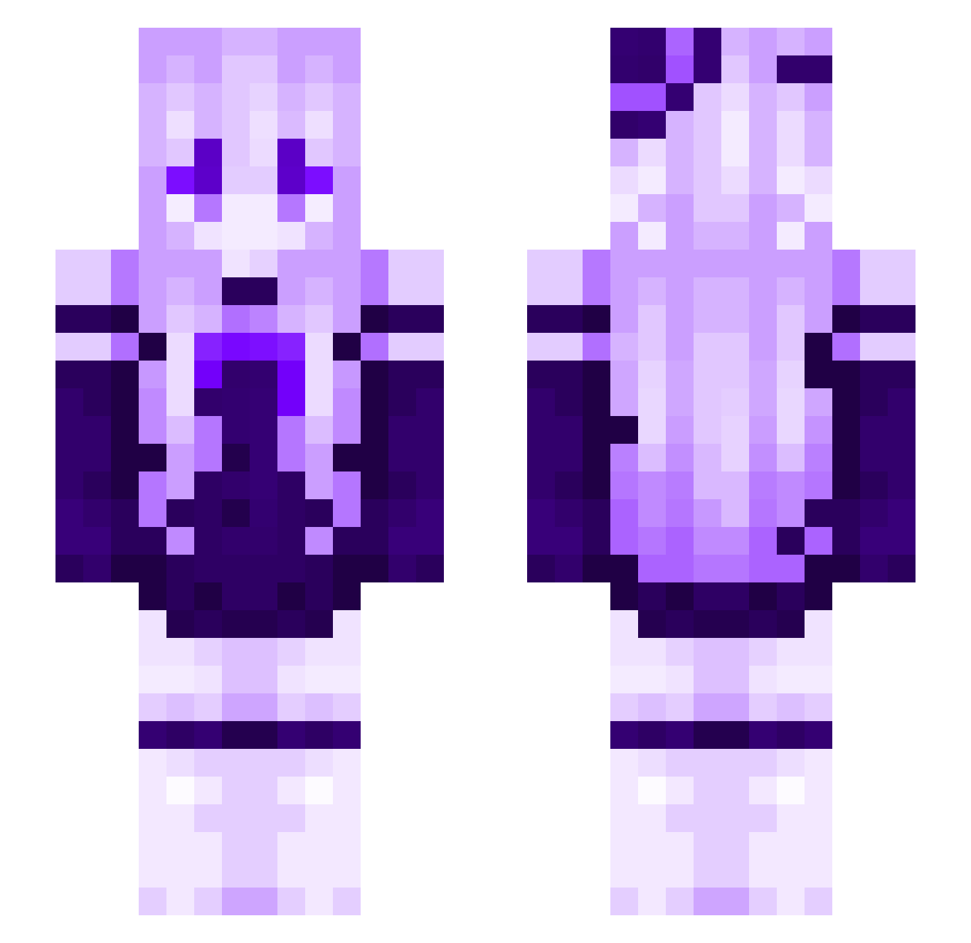 Moxuanyv Minecraft skin, front and back view