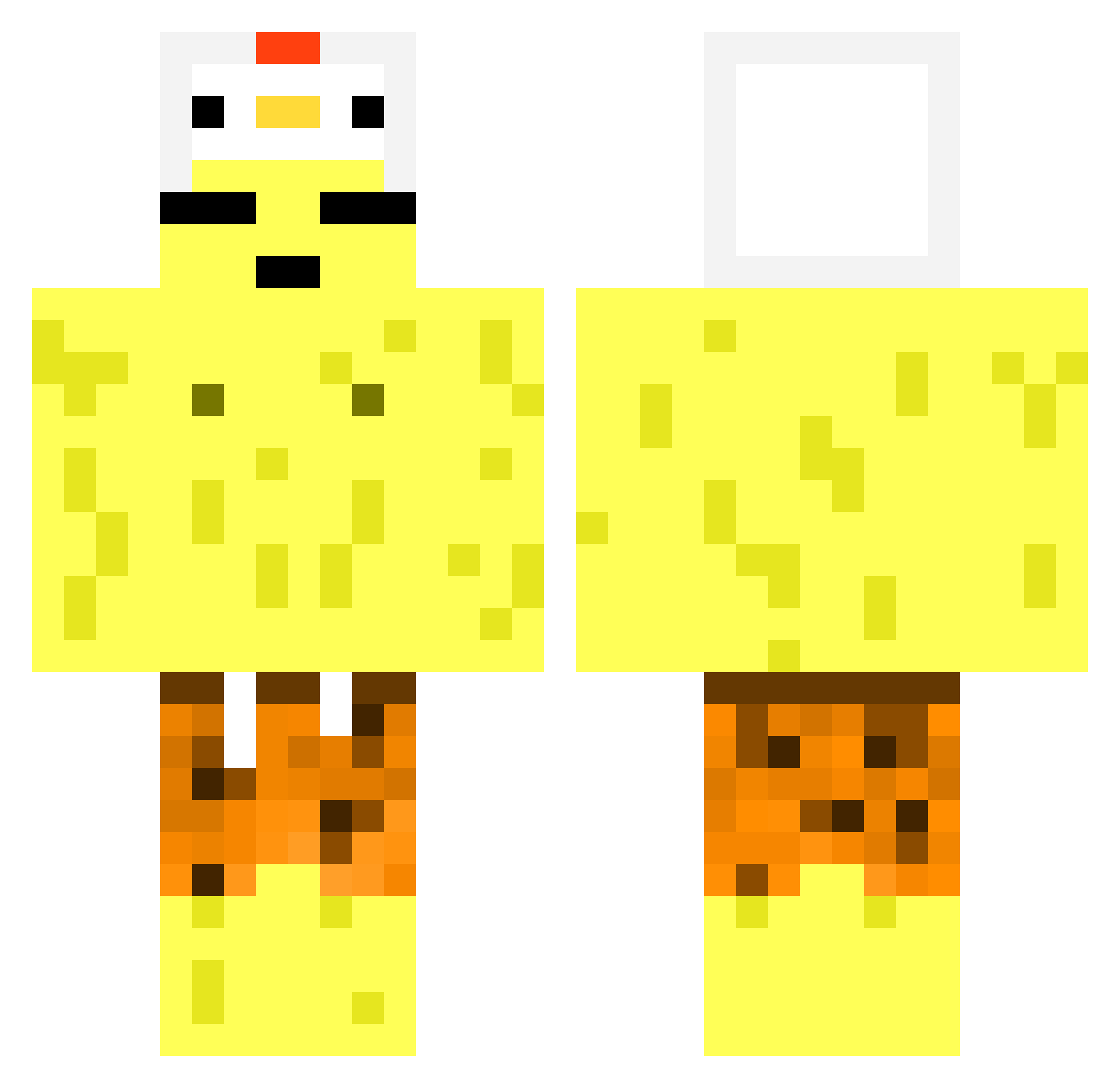 prochinaman Minecraft skin, front and back view