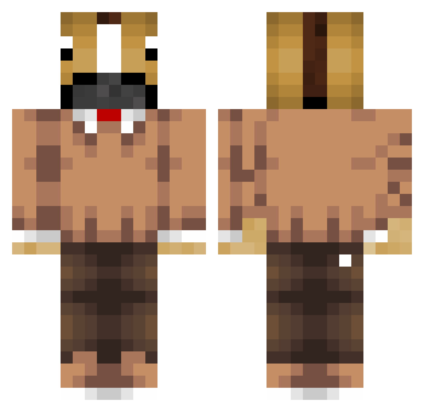 ChrisTilicious Minecraft skin, front and back view