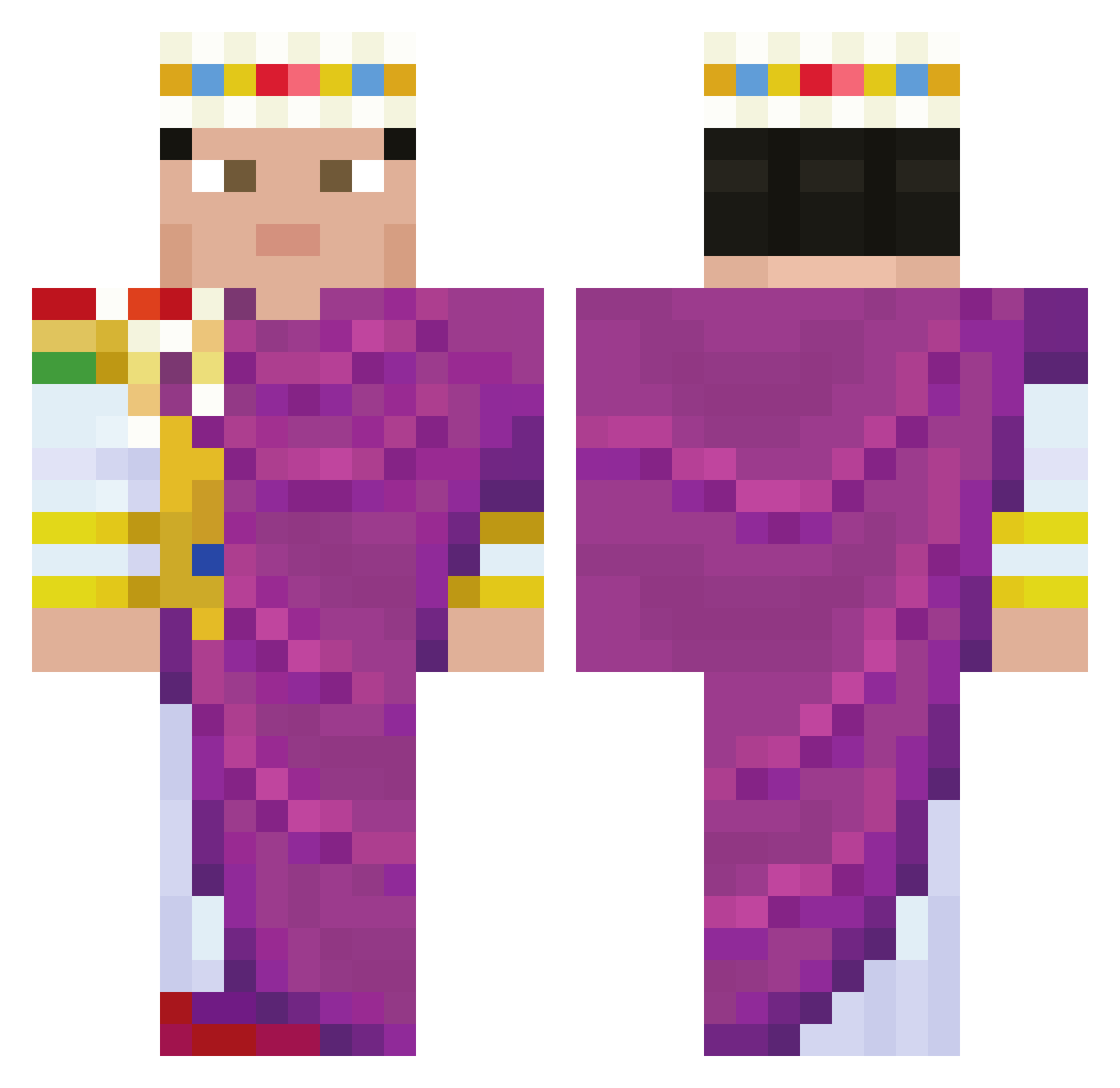 dart8726 Minecraft skin, front and back view