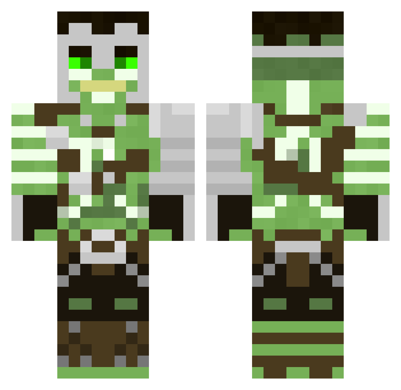 UltraBrawl56 Minecraft skin, front and back view