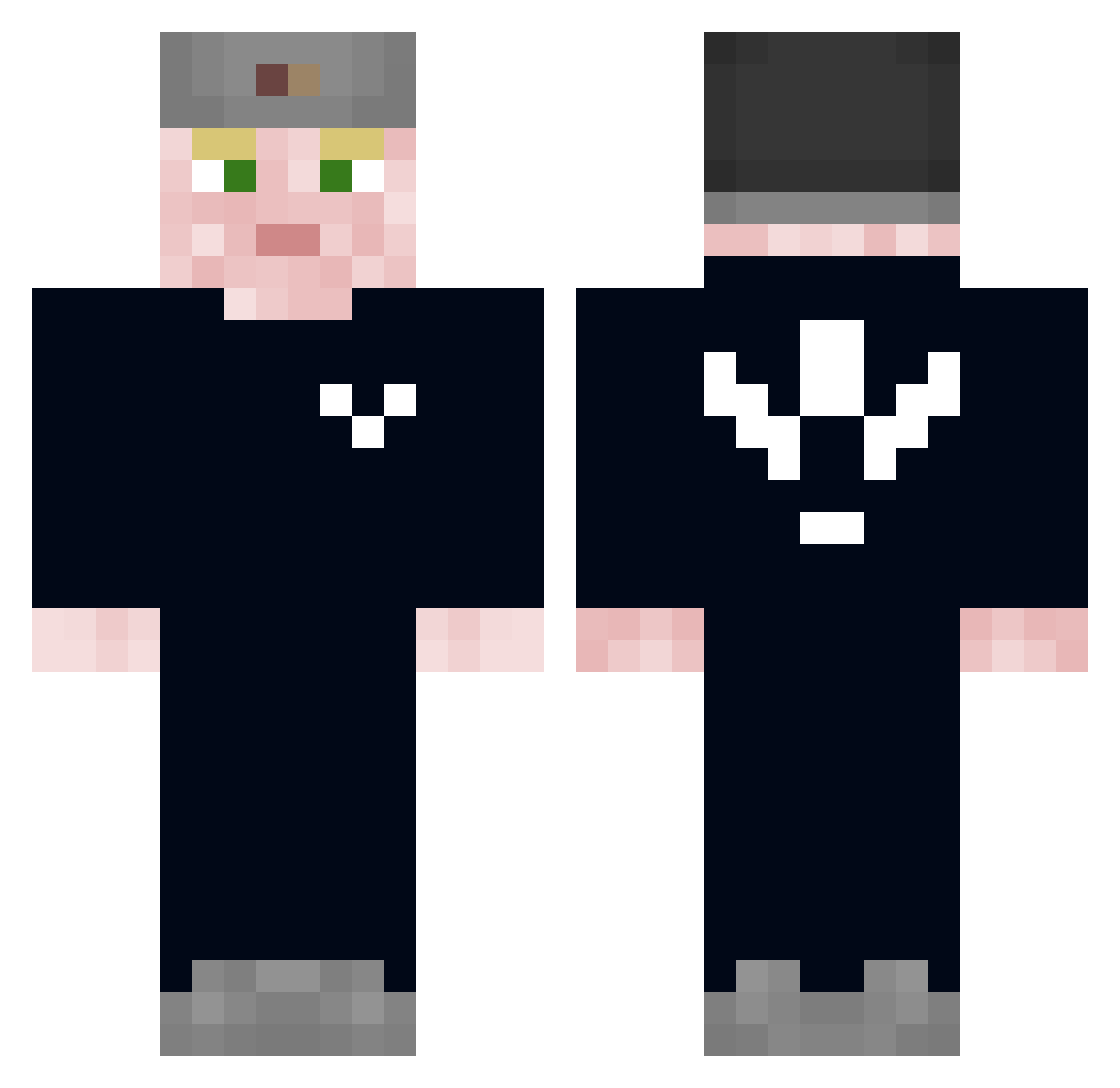maximokk Minecraft skin, front and back view