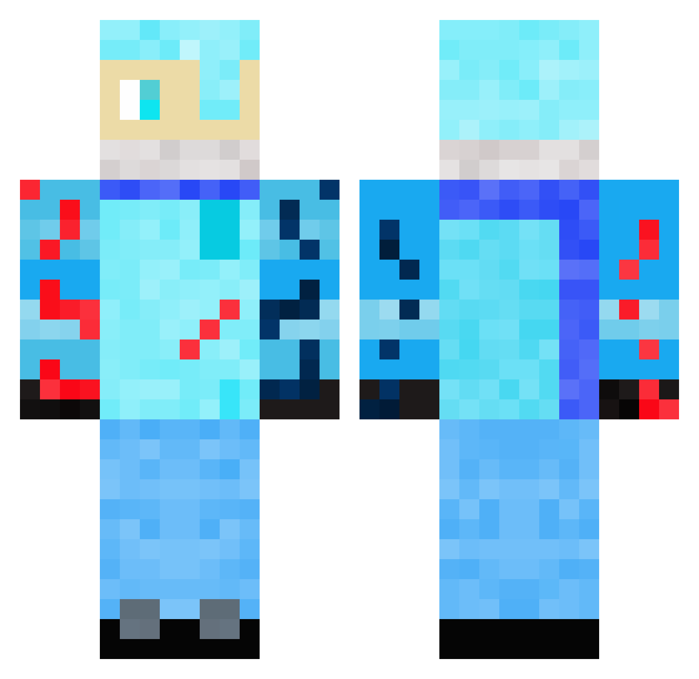 SteeLxxx Minecraft skin, front and back view