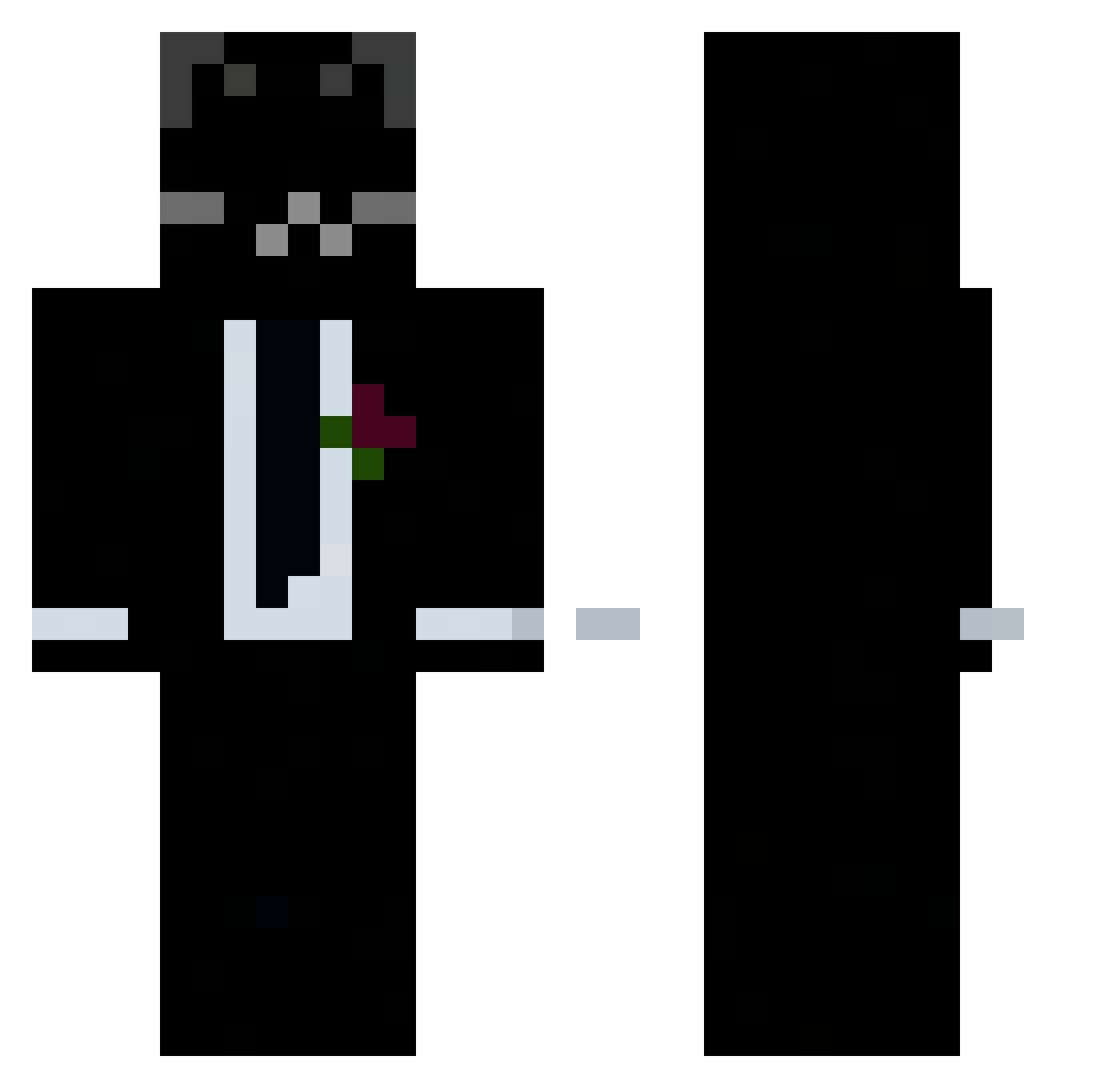 Xconeeet Minecraft skin, front and back view