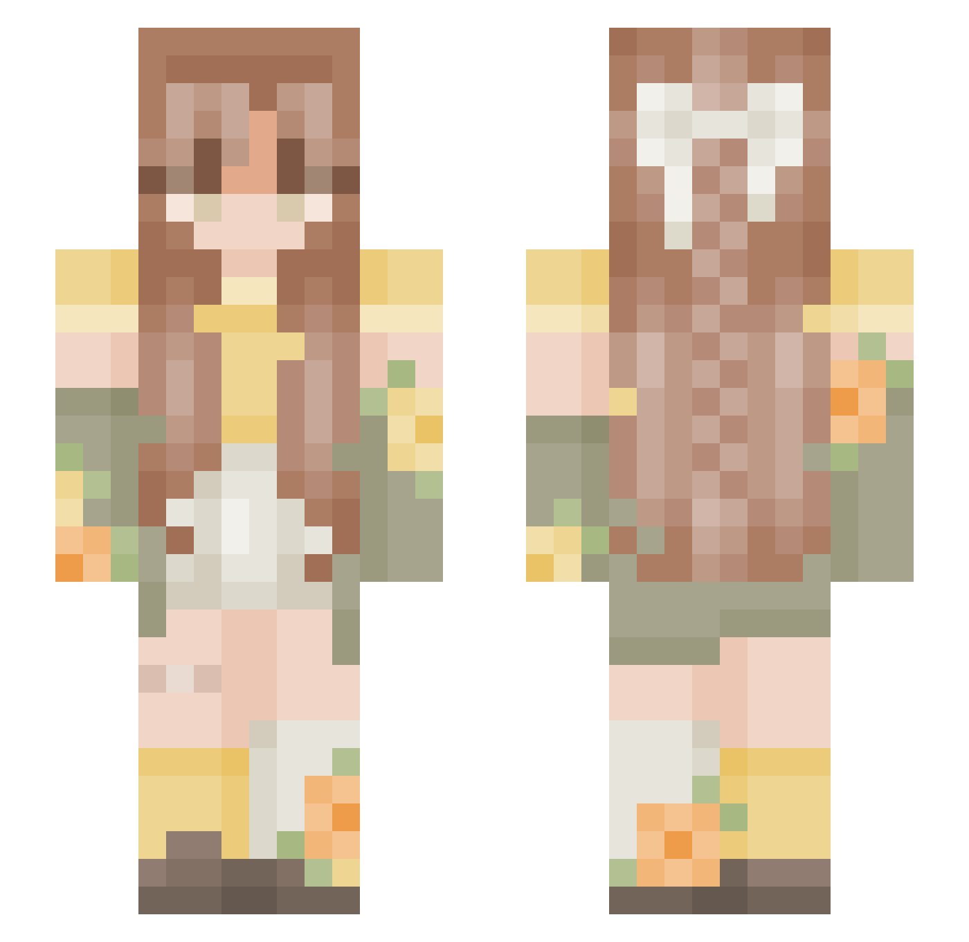 Ztuqify Minecraft skin, front and back view