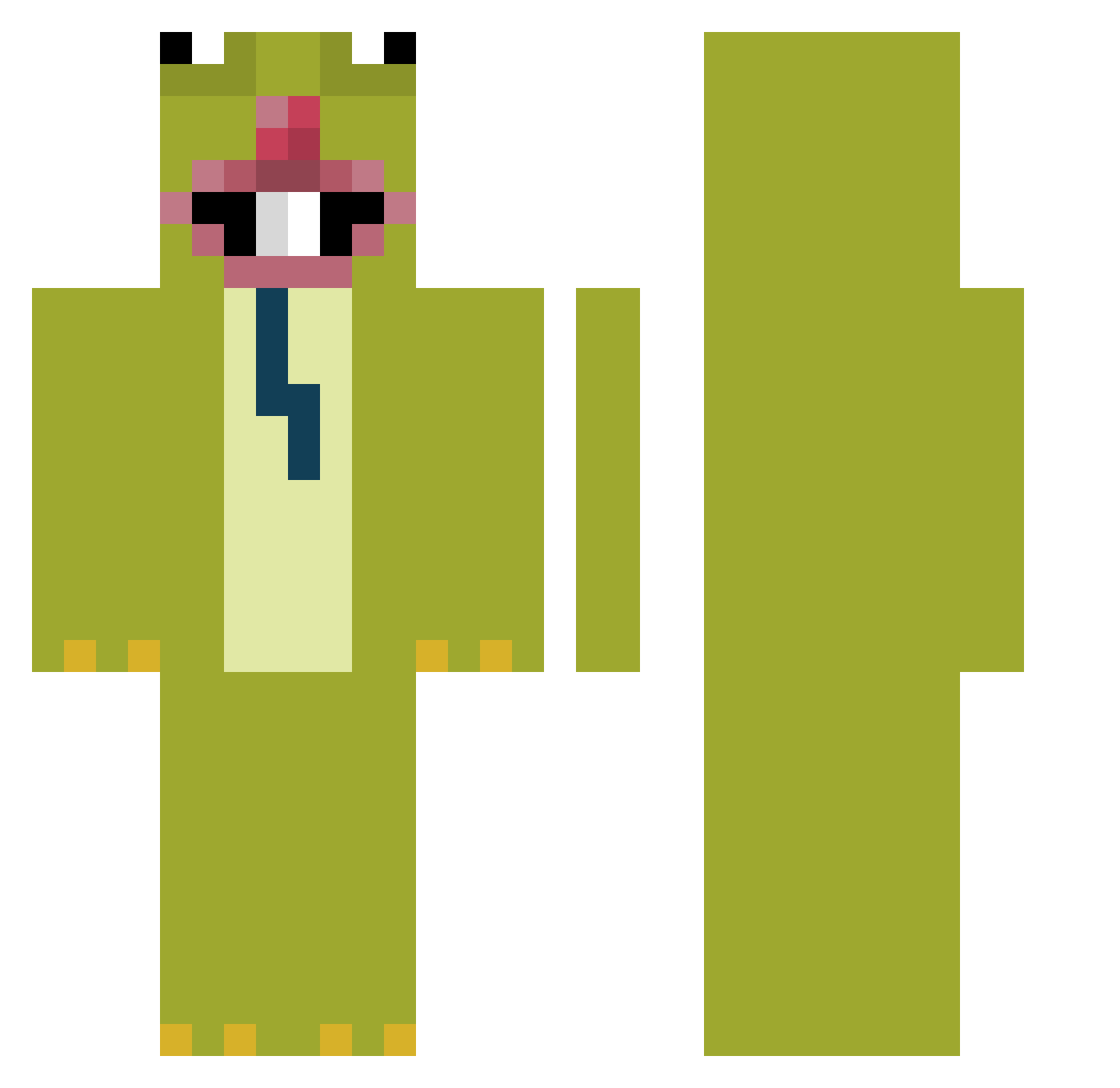 Razorjake123 Minecraft skin, front and back view
